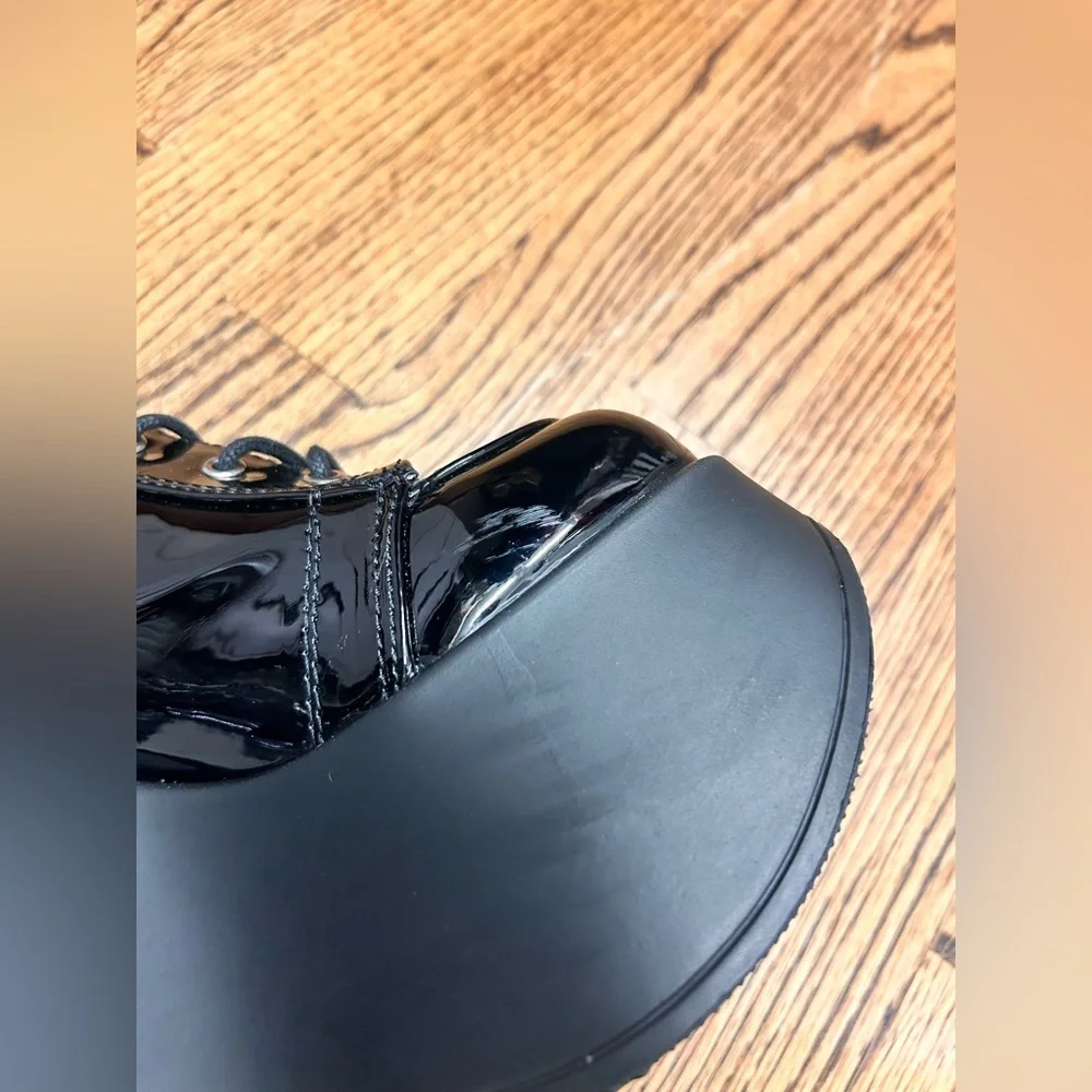 Demonia Dynamite-106 Black Platform Ankle Boots Size 9 - Picture 6 of 13